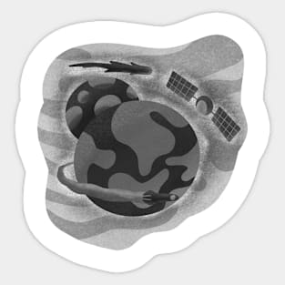 Earth and outer space Sticker